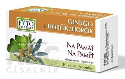 FYTO GINKGO + HORČÍK Na pamäť cps 1x30