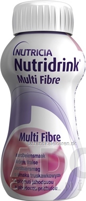 NUTRIDRINK MULTIFIBRE jahodová príchuť 4x200 ml