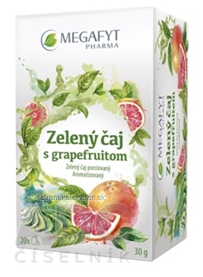 MEGAFYT Zelený čaj s grapefruitom porciovaný 20x1,5 g (30 g)