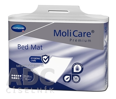 MoliCare Premium Bed Mat 9 kvapiek 60x60 cm absorpčné podložky 1x15 ks