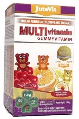 JutaVit Gumkáči MULTIvitamín - kids želatínové medvedíky, mix príchutí 1x60 ks