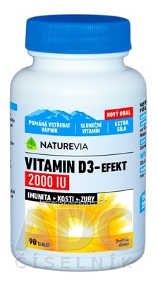 SWISS NATUREVIA VITAMIN D3-EFEKT 2000 I.U. tbl 1x90 ks