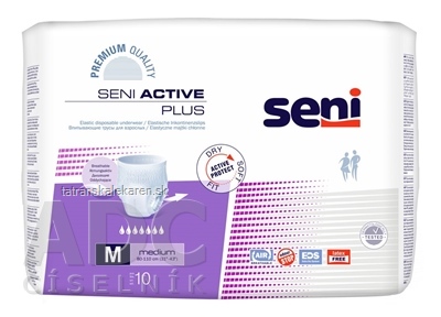 Seni ACTIVE PLUS Medium 2 navliekacie nohavičky (obvod 80-110 cm, savosť 2000 ml) 1x10 ks