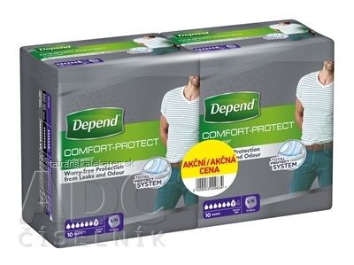 DEPEND NORMAL S/M pre mužov DUOPACK naťahovacie nohavicky 2x10 ks, 1x1 set