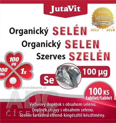 JutaVit Organický Selén 100 µg tbl 1x100 ks