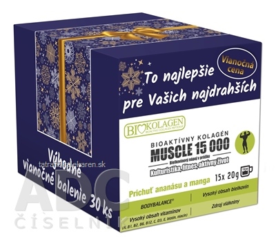 asp BIOAKTÍVNY KOLAGÉN MUSCLE Vianoce nápoj v prášku, vrecúška 30x20 g (600 g)