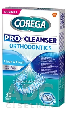 COREGA PRO CLEANSER ORTHODONTICS antibakteriálne čistiace tablety 1x30 ks