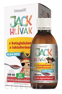 HLIVA JACK HLÍVÁK SIRUP glukány, laktoferín-Imunit sirup pre deti (60 dávok) 1x300 ml