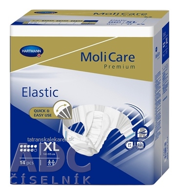 MoliCare Premium Elastic 9 kvapiek XL plienkové nohavičky zalepovacie 1x14 ks