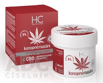 Health Culture Konopné mazanie hrejivé s CBD krém 1x125 ml