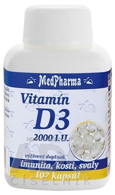 MedPharma VITAMÍN D3 2000 I.U. cps 1x107 ks