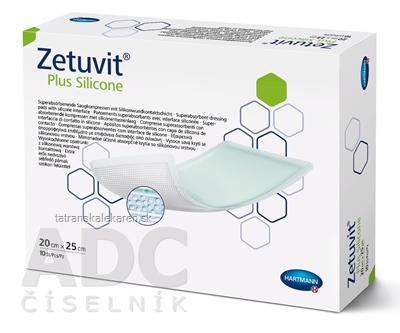 ZETUVIT Plus Silicone kompres sterilný (20x25 cm) 1x10 ks