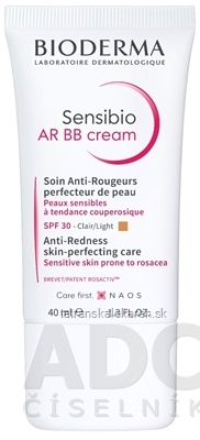 BIODERMA Sensibio AR BB (V3) krém na citlivú pokožku, zjednocujúci (inov. 2021) 1x40 ml