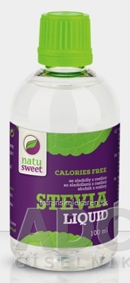 NATUSWEET STEVIA LIQUID (KVAPKY) sladidlo, tekuté 1x100 ml