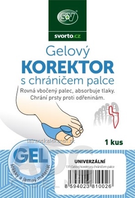 svorto Gélový KOREKTOR s chráničom palca 131 veľkosť univerzálna 1x1 ks