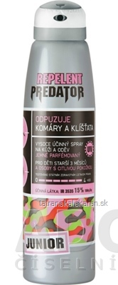 PREDATOR REPELENT JUNIOR sprej proti komárom a kliešťom 1x150 ml