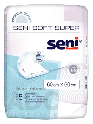 Seni SOFT SUPER NEW hygienické podložky, 60x60 cm, 1x5 ks