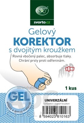 svorto Gélový KOREKTOR s dvojitým krúžkom 133 (palec na nohe) veľkosť univerzálna 1x1 ks