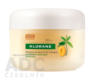 KLORANE MANGUE MASQUE - suché a poškodené vlasy výživná obnovujúca maska s mangovým maslom 1x150 ml