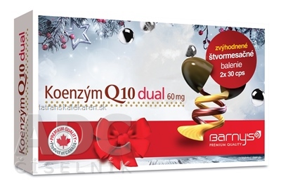 Barnys Koenzým Q10 dual 60 mg cps 2x30 (60 ks) zvýhodnené štvormesačné balenie, 1x1 set