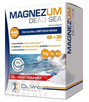 MAGNEZUM DEAD SEA - DA VINCI tbl 60+20 zadarmo (80 ks)